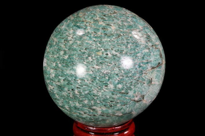 Polished Amazonite Crystal Sphere - Madagascar #78753